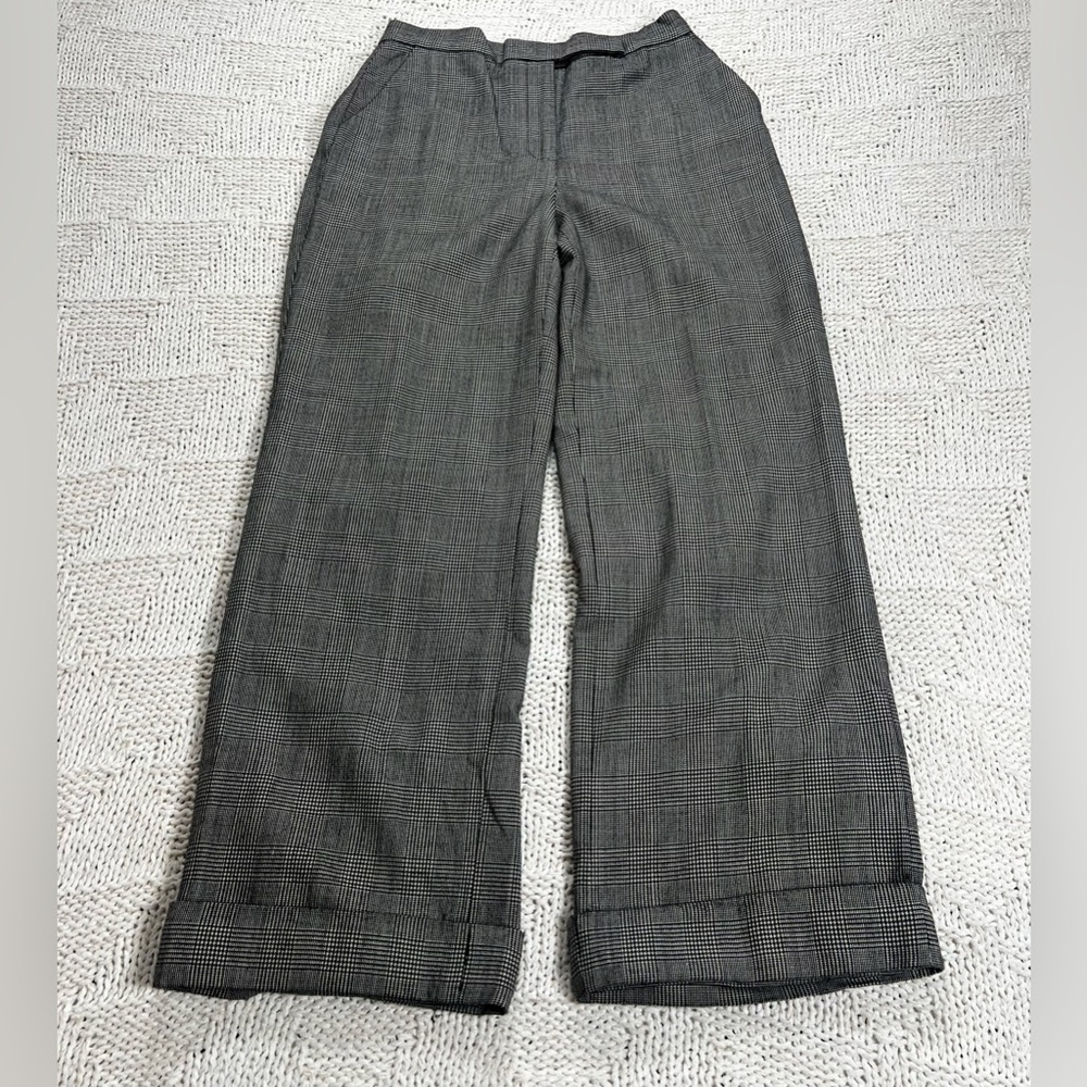 Kate Hill Petites Houndstooth Plaid Pants